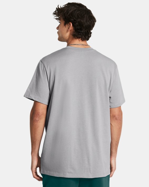 Men's UA Heavyweight Left Chest Patch Short Sleeve in Gray image number 1